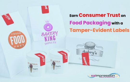 Tamper Evident Labels on Food packaging